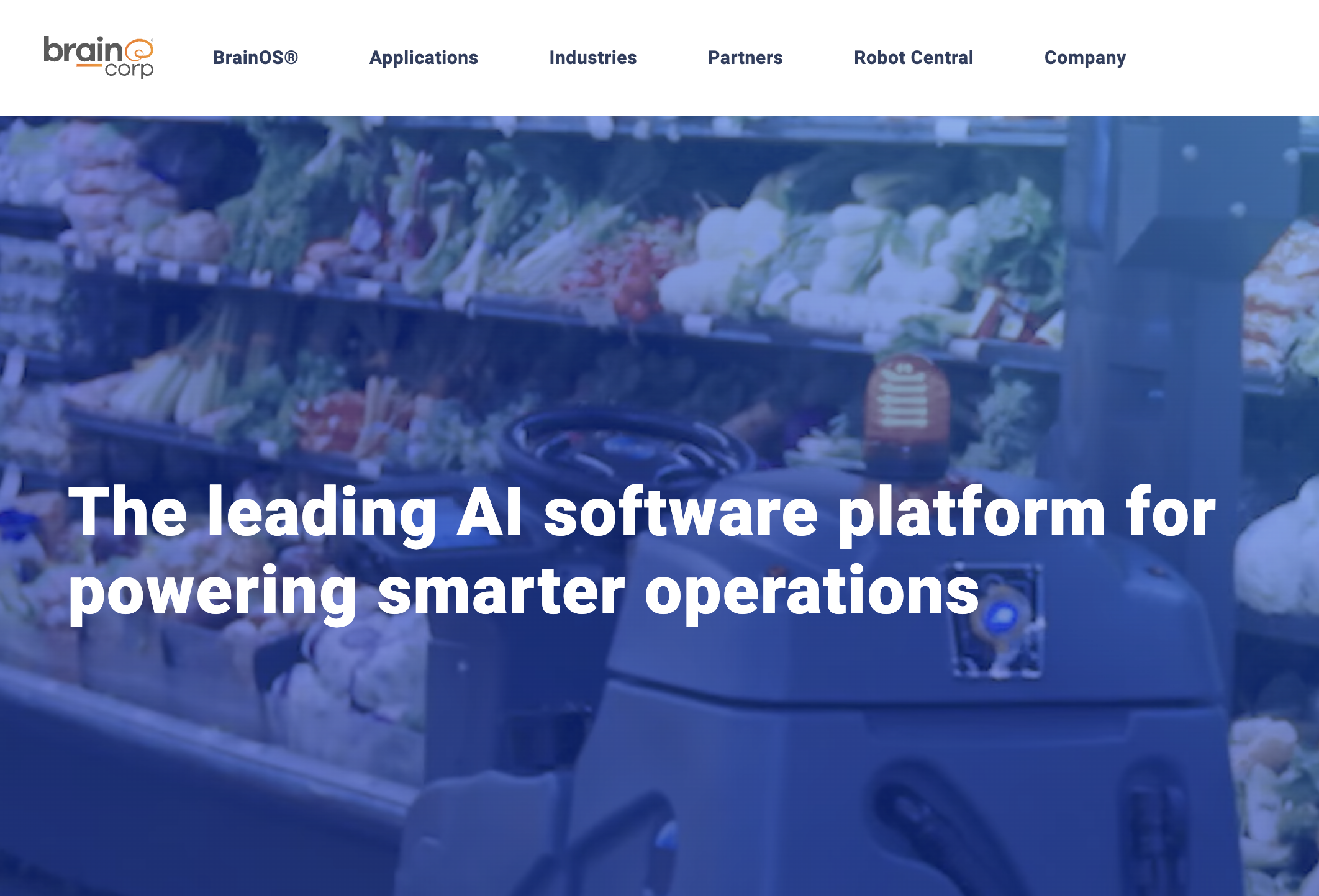 Website of Brain Corp