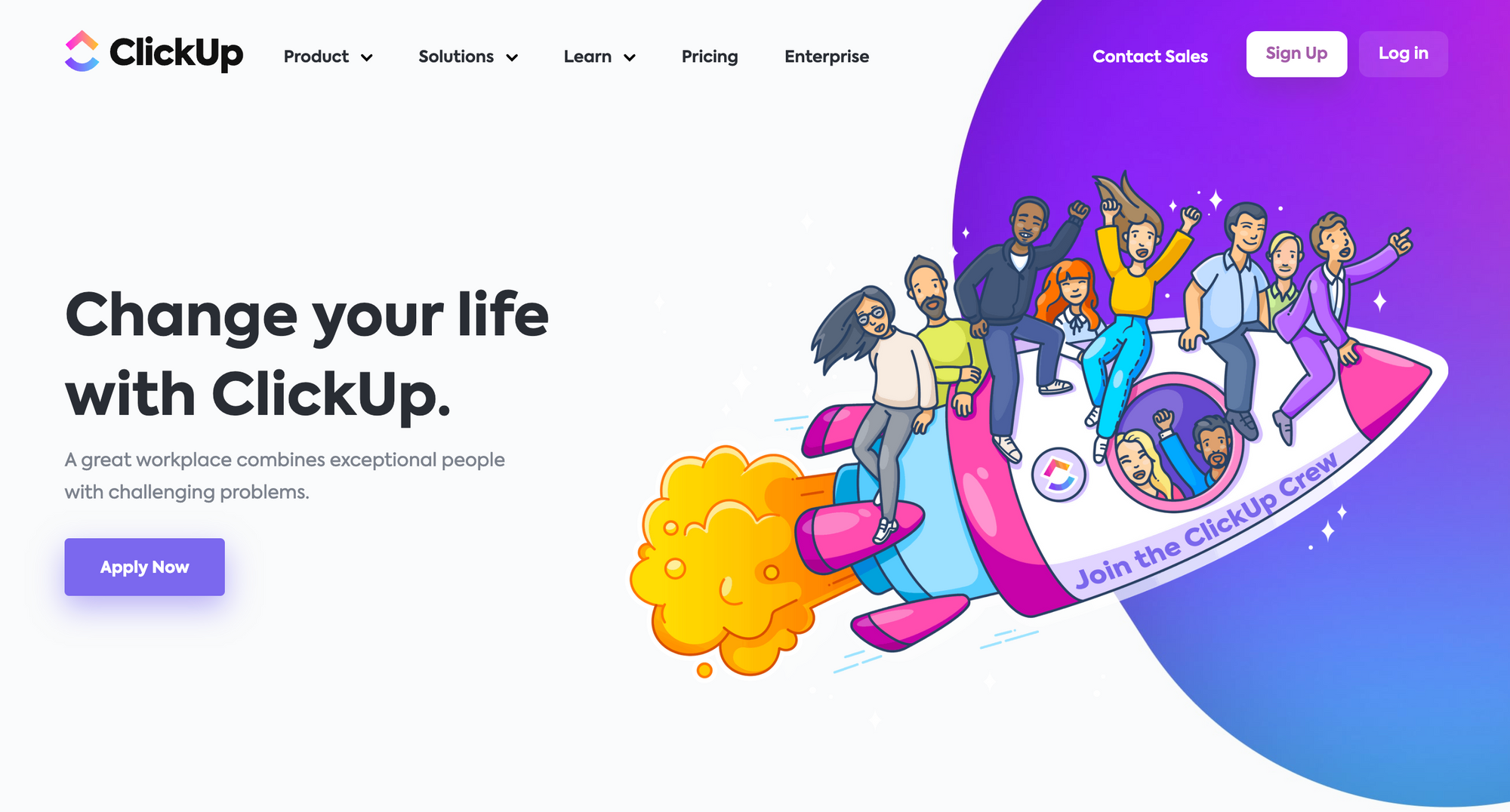 Website of ClickUp