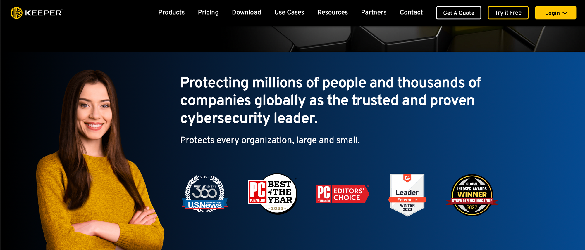 Website of Keeper Security