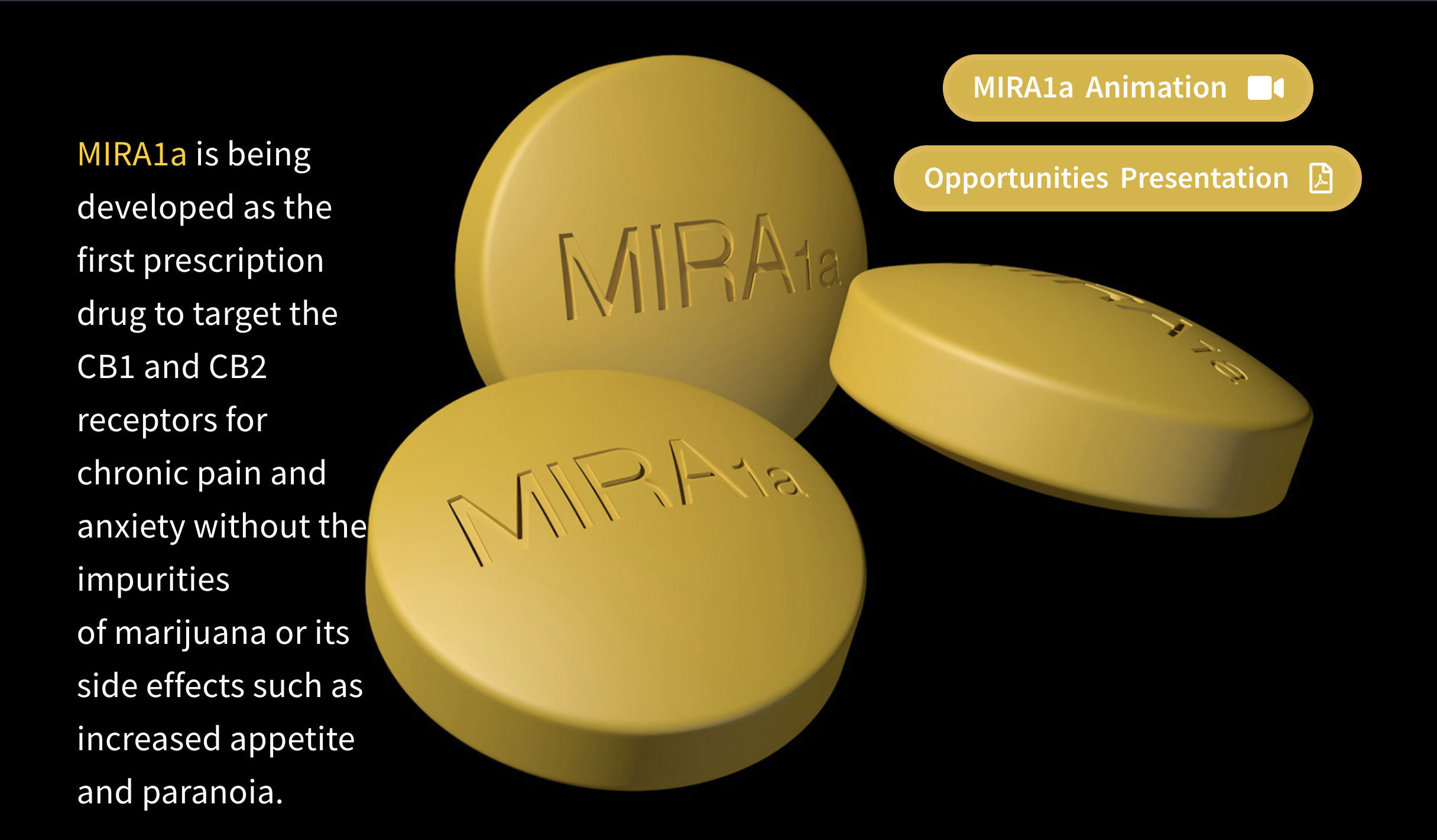 Website of MIRA1a Therapeutics