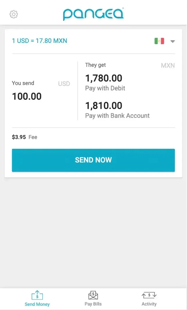 App of Pangea Money Transfer