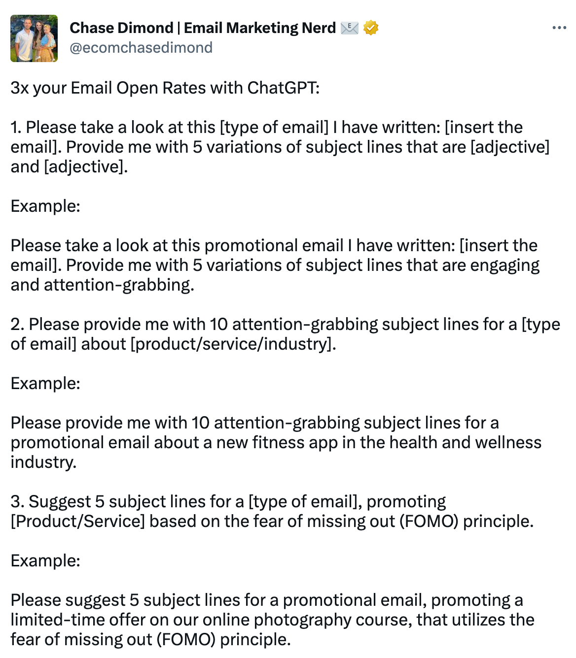 3x your Email Open Rates with ChatGPT