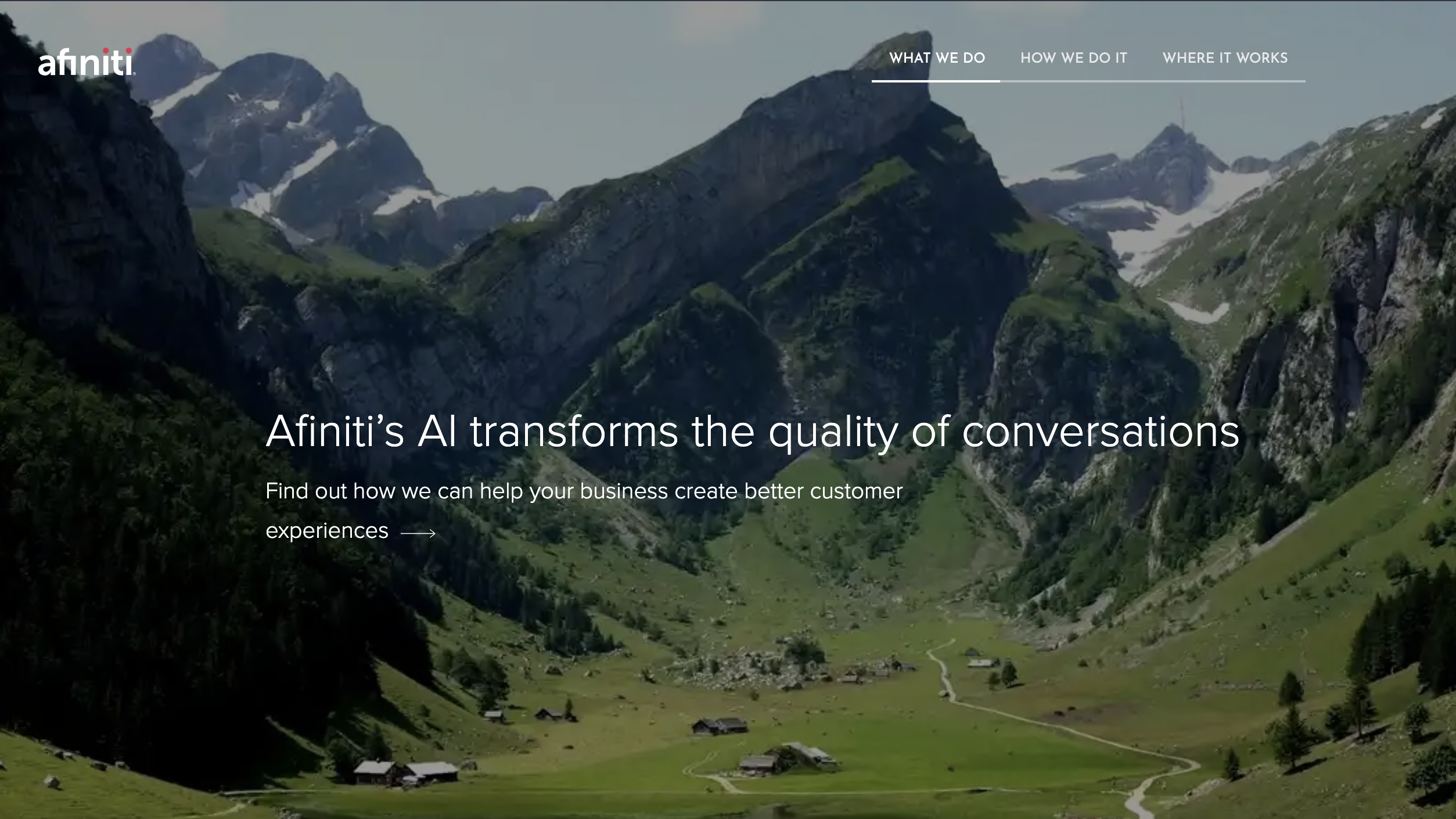 Website of Afiniti