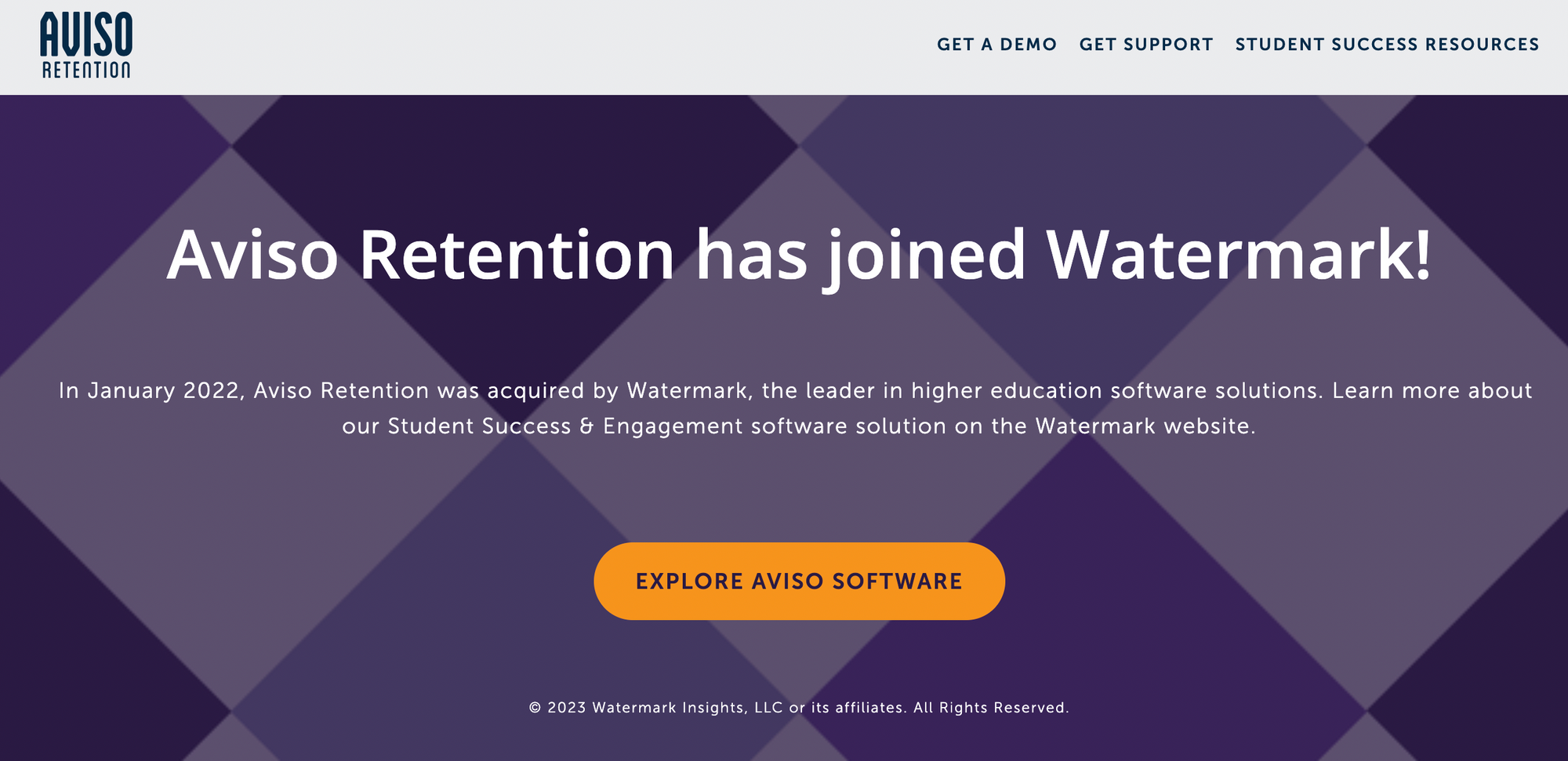 Website of Aviso Retention