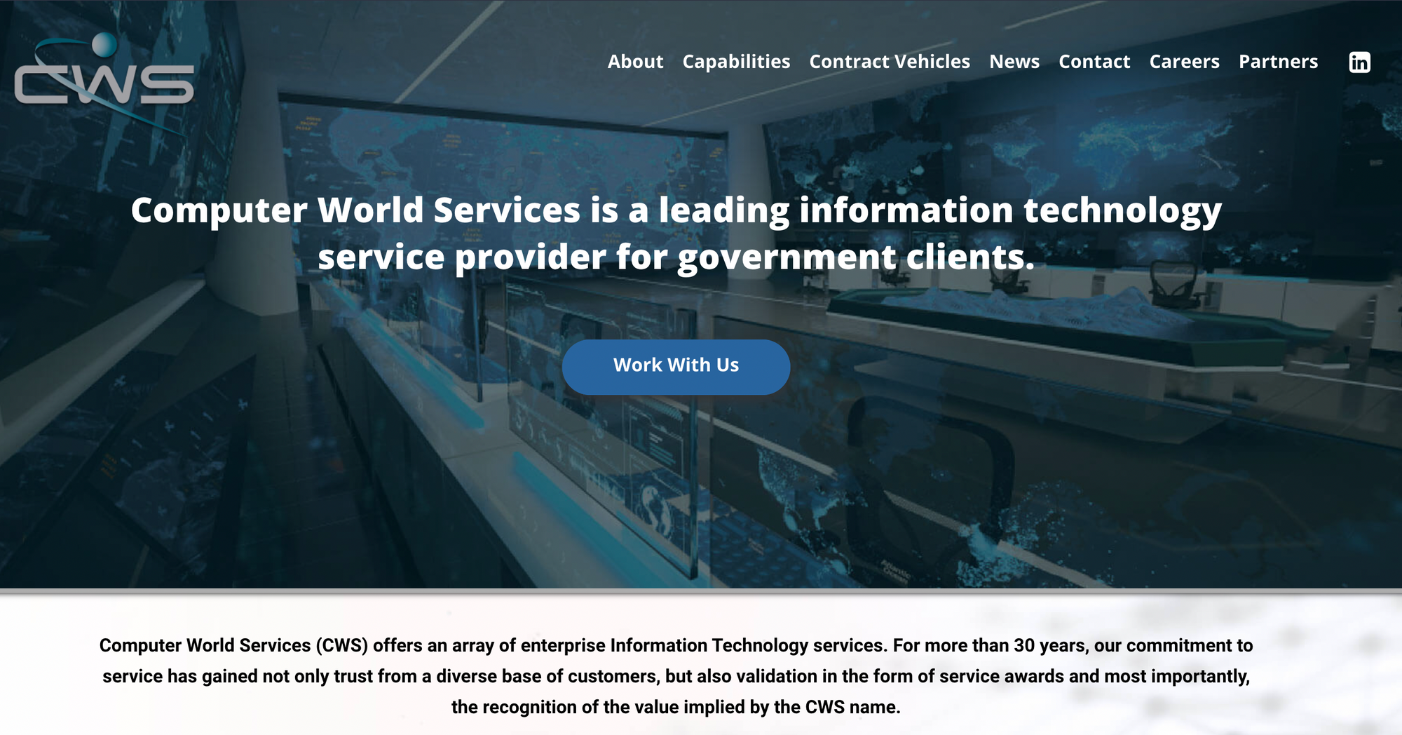 Website of Computer World Services Corp