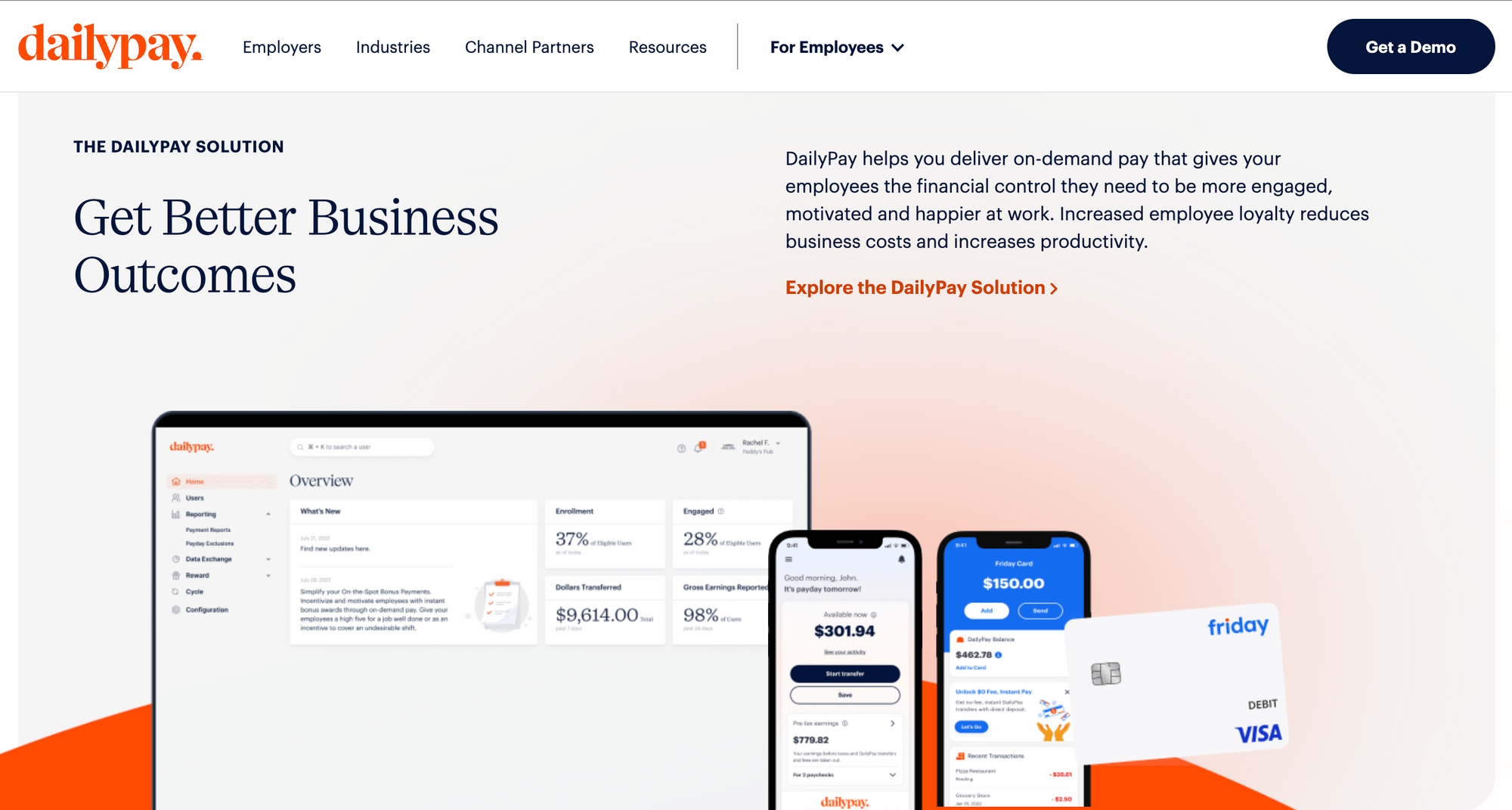 Website of DailyPay, Inc.