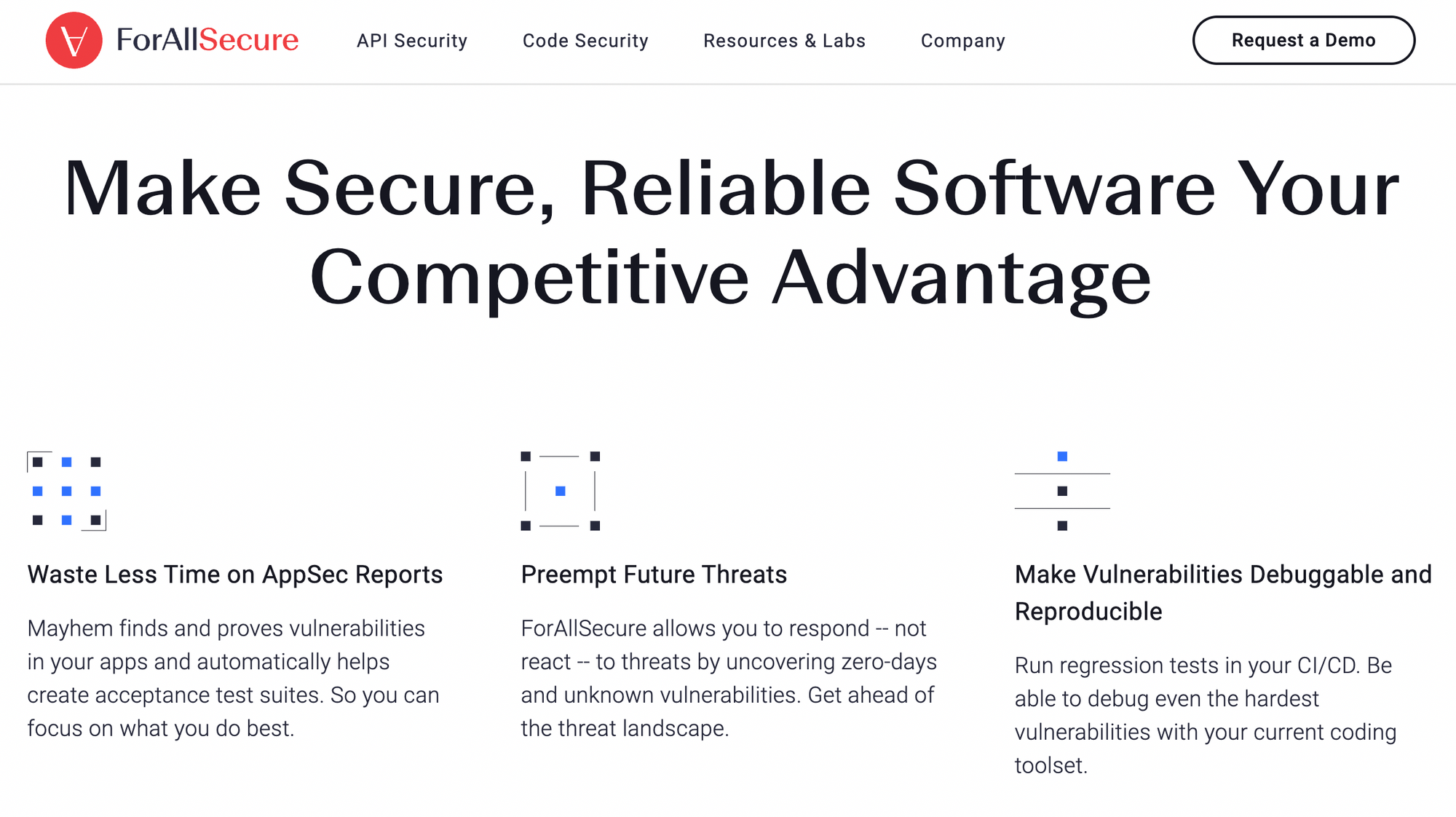 Website of ForAllSecure