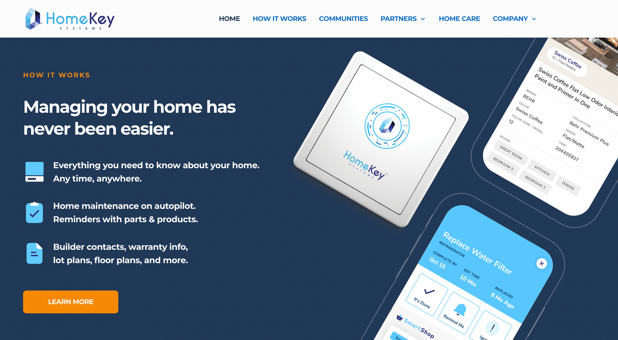 Website of HomeKey Systems