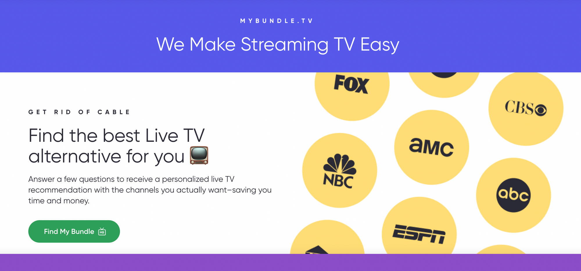 Website of Mybundle.tv