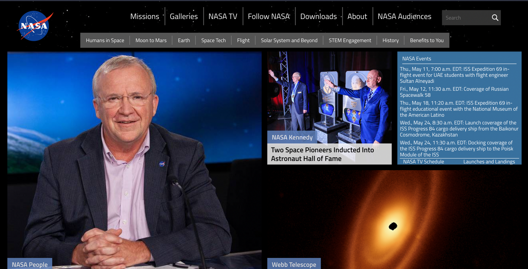 Website of NASA