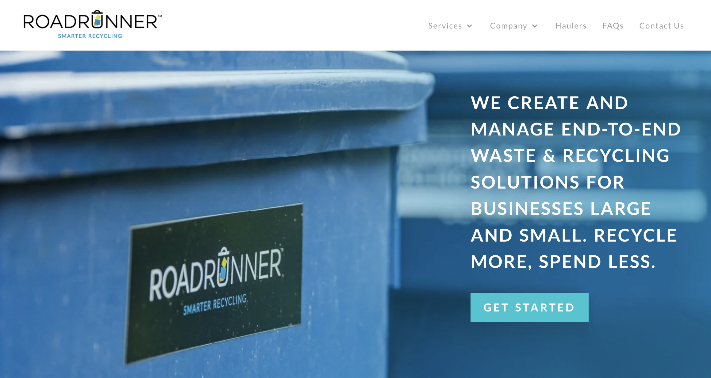 Website of RoadRunner Recycling