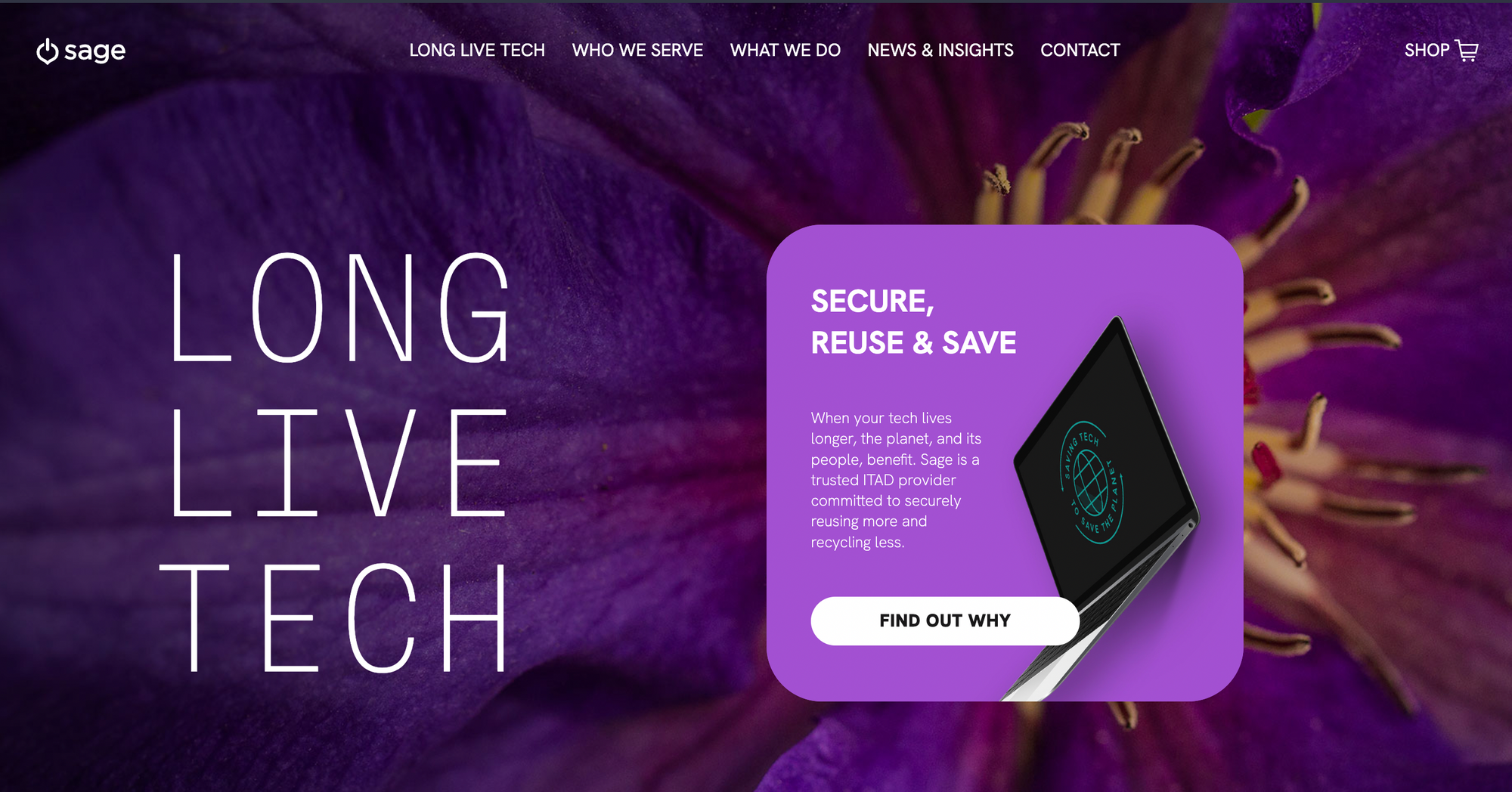 Website of Sage Sustainable Electronics