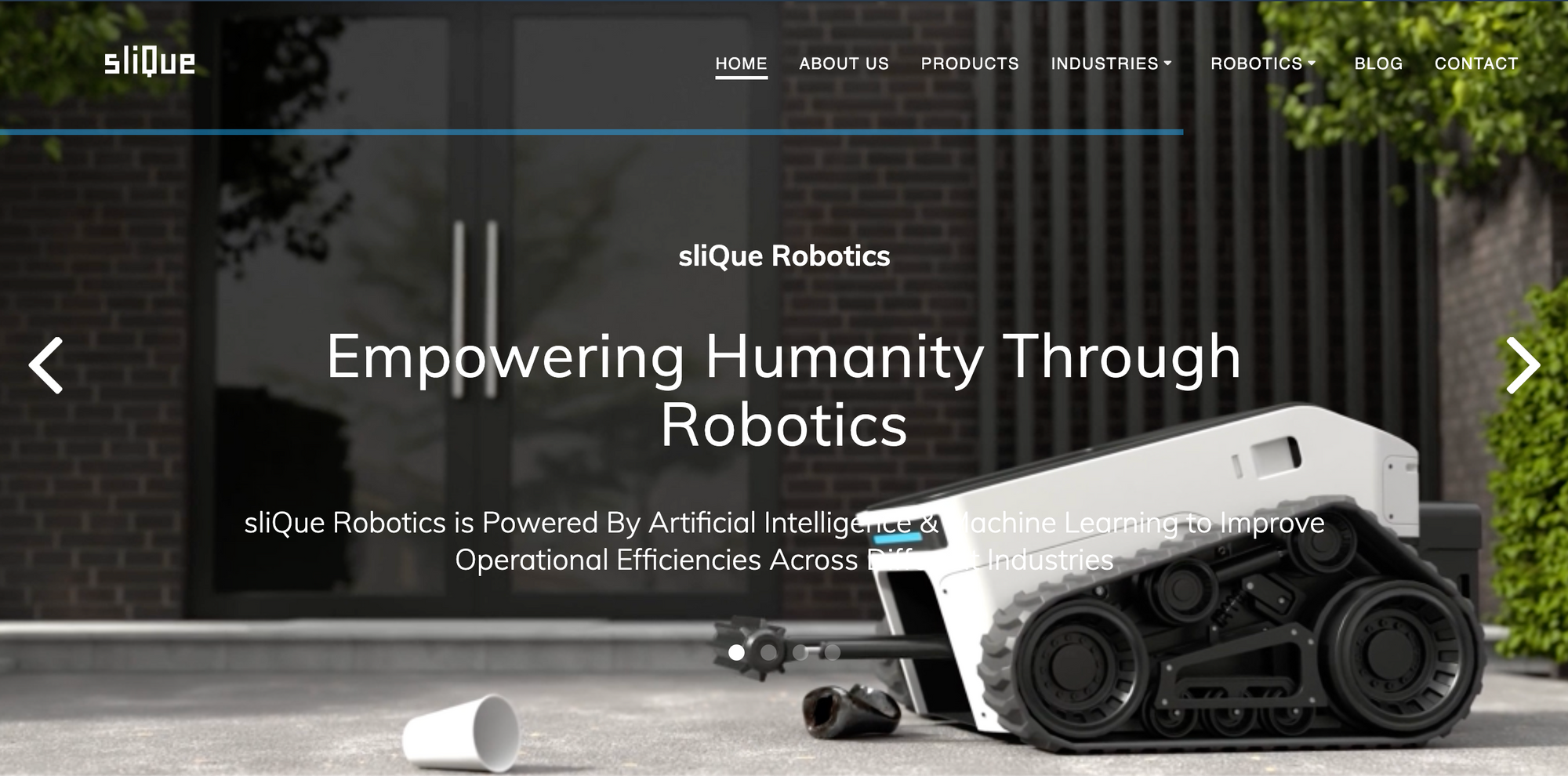 Website of sliQue Robotics